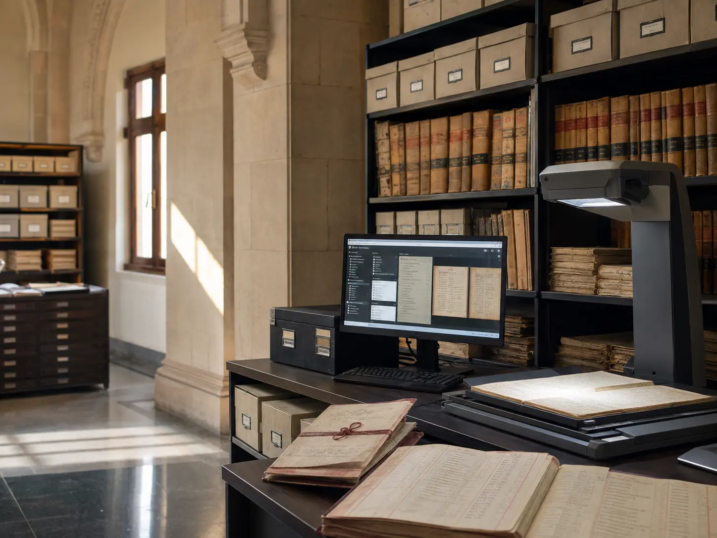 Departmental and personnel records held in public-sector filing storage